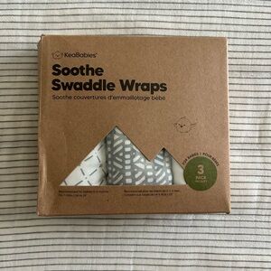 3 Pack KeaBaby Soothe Swaddle Wraps Velcro 0-3months